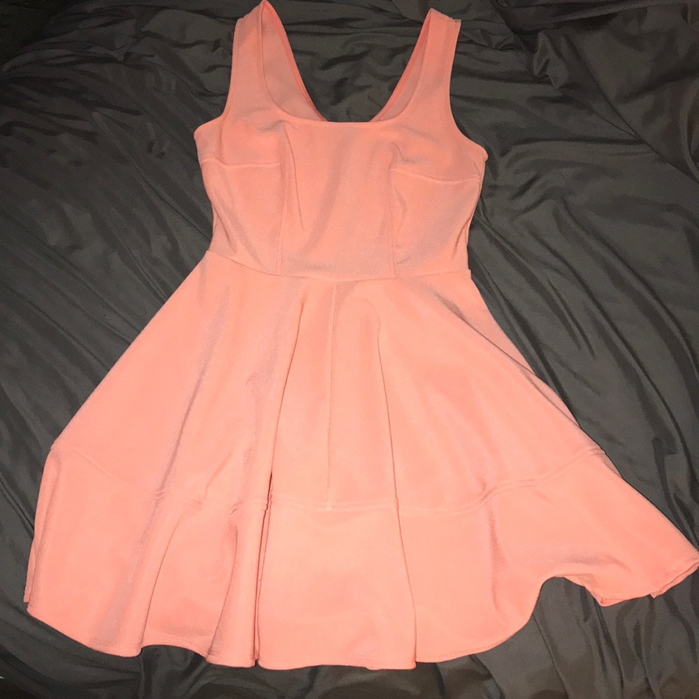 Lulus coral skater dress